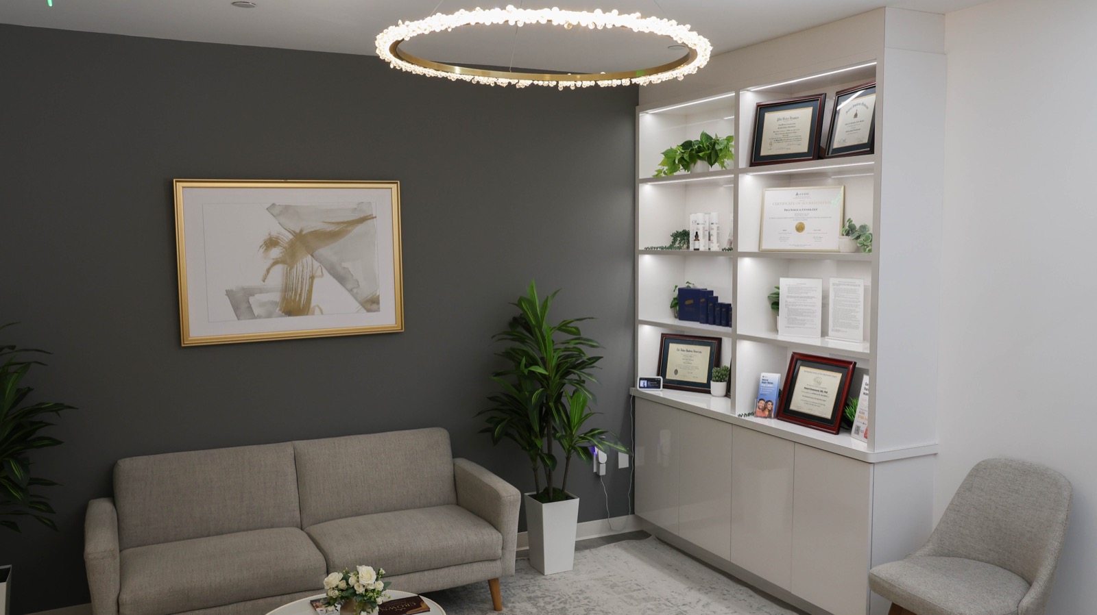 True Surgical Center reception &mdash; Beverly Hills, designed by Dr. Carl Truesdale